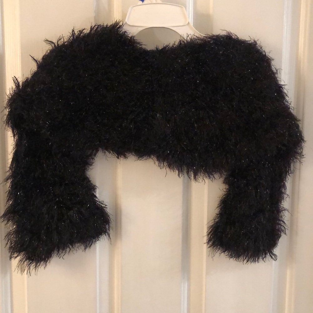 Vintage Black Sparkly Scarf - Picture 4 of 4
